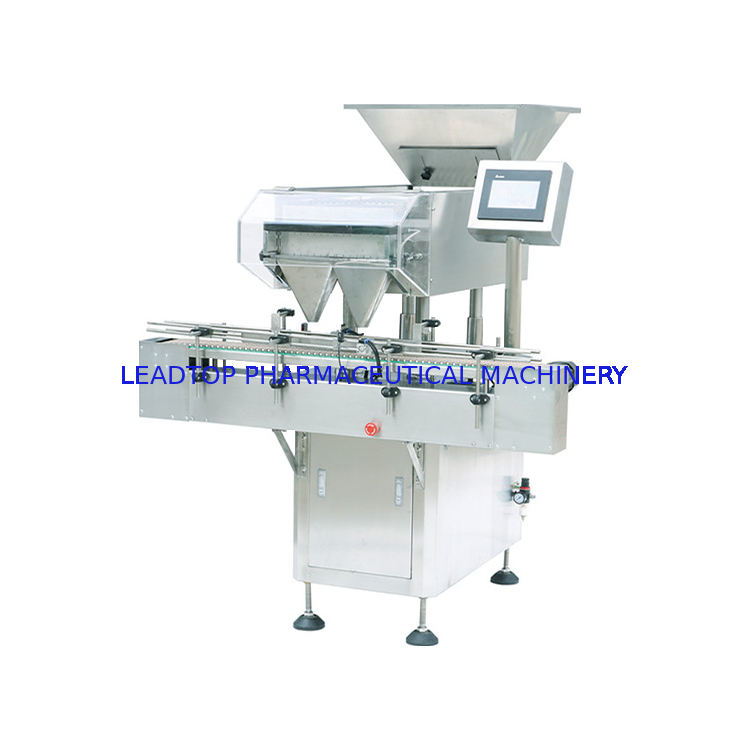 15 Capaciteit Tablet Telling Machine voor 5-25mm Pillen in Vierkante Plastic Flasken
