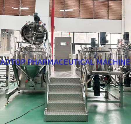 Warm te koop PLC-gecontroleerde vacuüm ultrasoon roestvrij staal cosmetische gezichtscrème huidverzorging emulgator machine