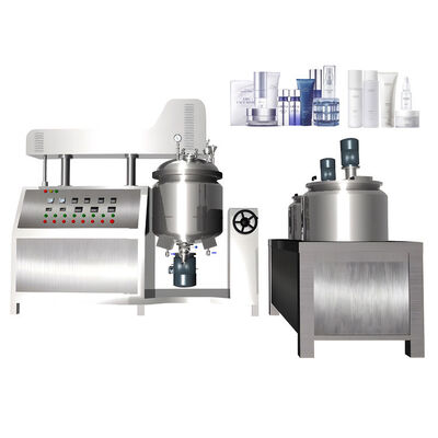 Goede prijs 100L-300L Externe circulatie Cosmetische sproetjescrème PLC Vacuümmixer Emulgator Machine online