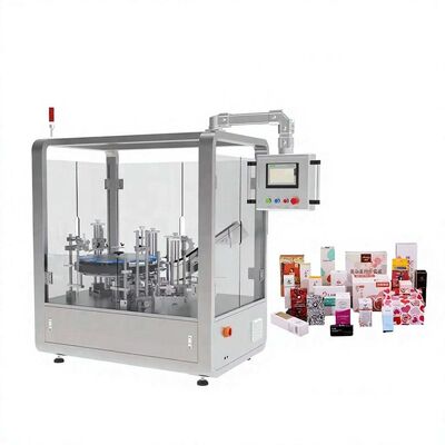 Goede prijs Multifunction Vertical Rotary Carton Box Packing Machine Automatische Suiker Snacks Voedsel Papier Kleine Case Vullende Cartoning Machine online